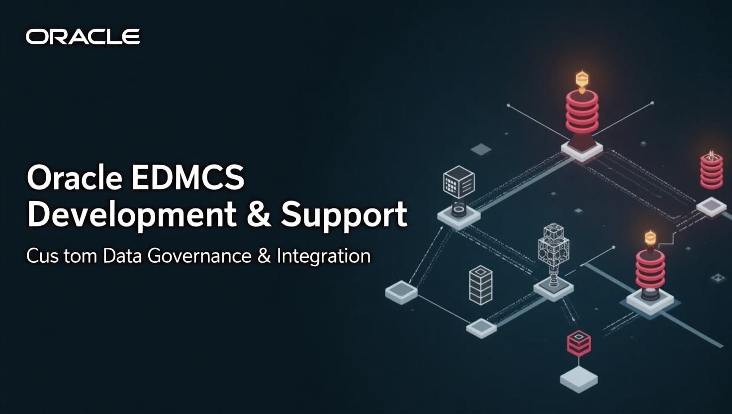 Oracle EMC logo with text highlighting development and support services offered by the company.