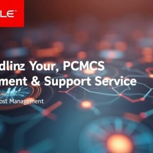 Oracle UI graphic promoting PCM development and support services.