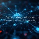 Image depicting data integrations development and support services, showcasing tools and processes for seamless data connectivity.